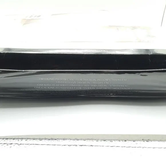 Vintage Martex Sheet KING Set Pipeline Lace Eyelet Ecru Off-White NOS Sealed New - Picture 8 of 13